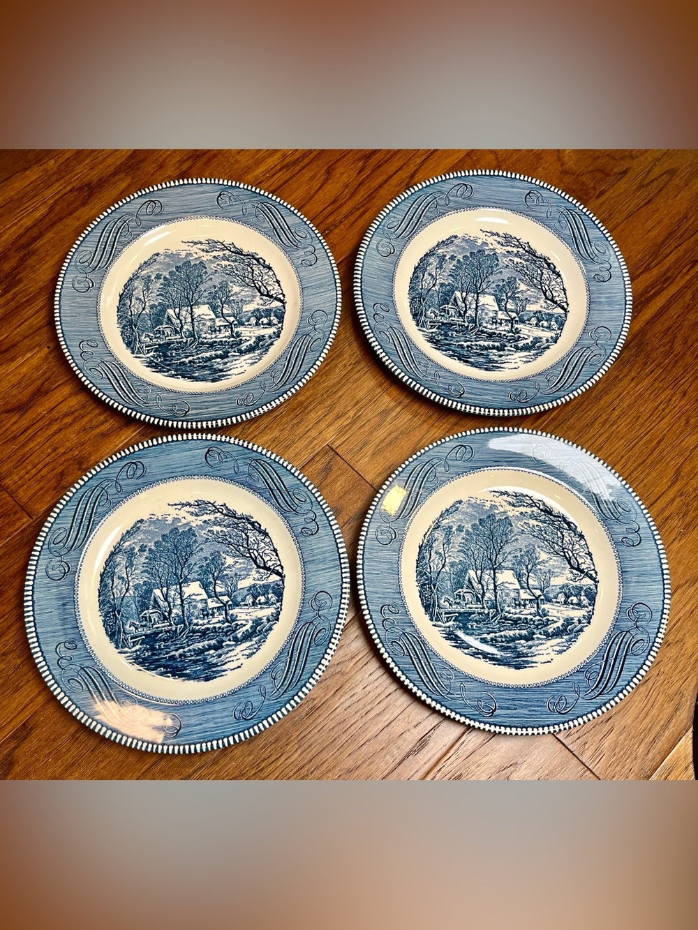 Vintage Currier &‎ Ives Royal China Dinner Plate Old Grist Mill